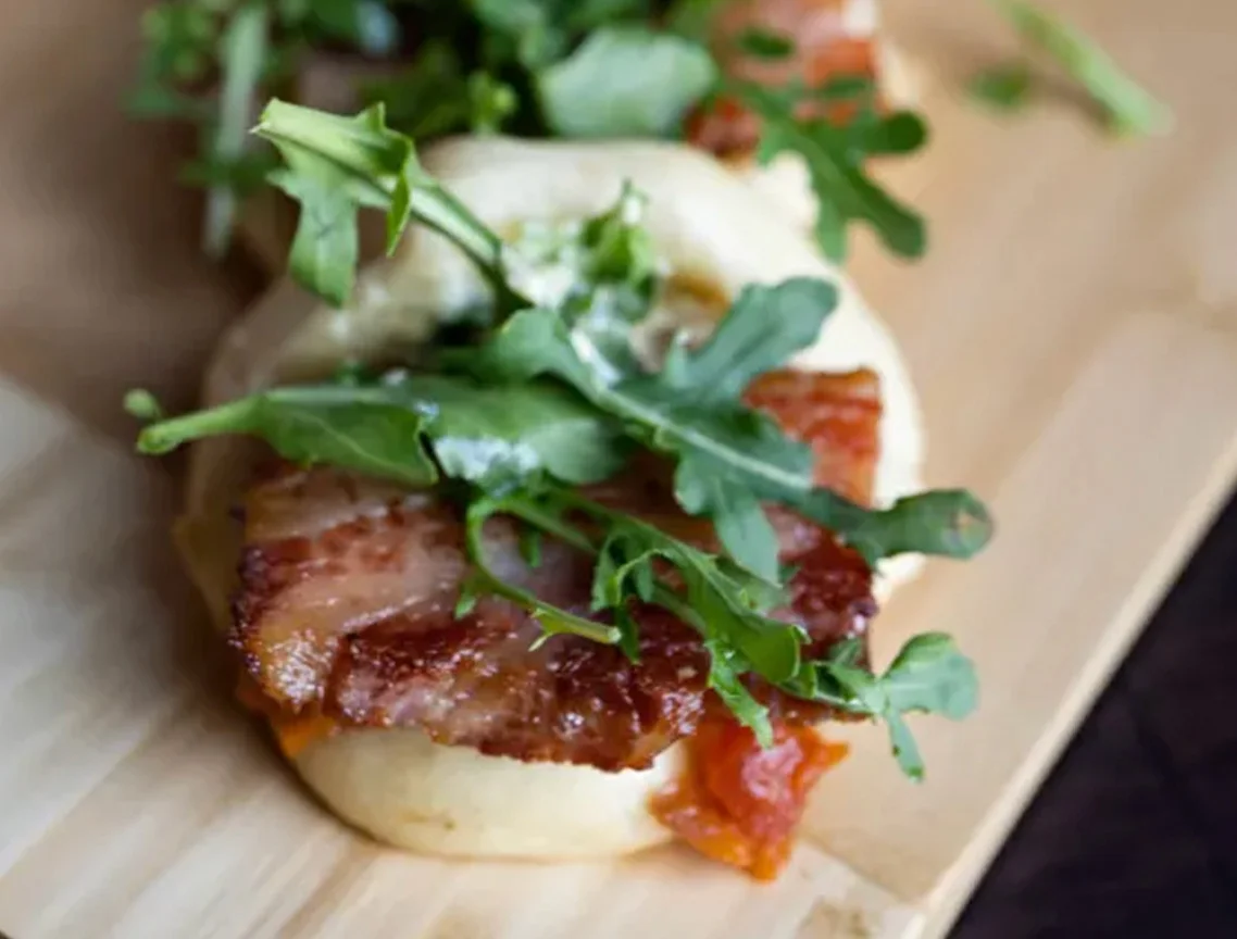 A close up of some food on a plate